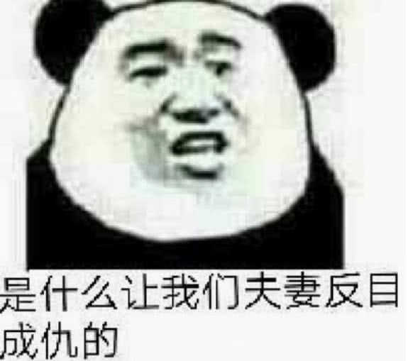 是什么让我们夫妻反目成仇的 - 斗图表情包 - 金馆长