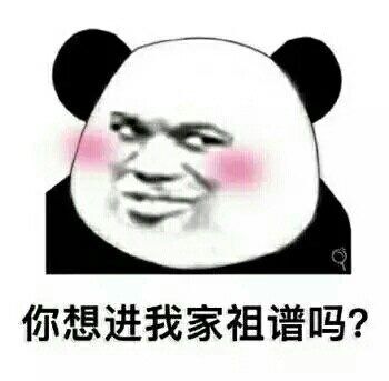 你想进我家祖谱吗?